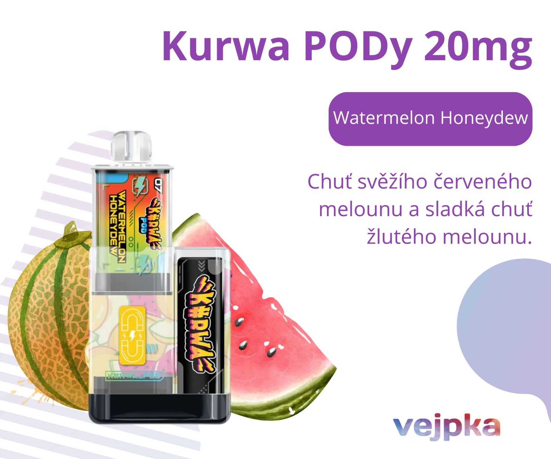 KURWA PODS 2X -  WATERMELON HONEYDEW